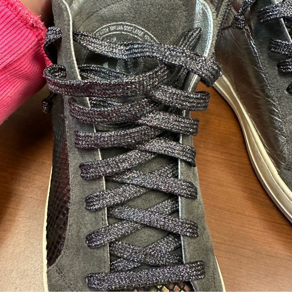 P448 Metallic Python High Top Sneakers 39 (US 8.5) - women’s snake print $298 - Picture 10 of 13